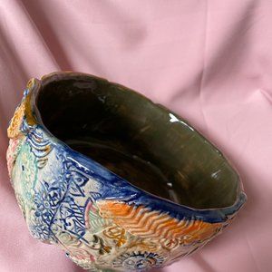 Hand Made/Hand-painted one of the kind pieces ceramic Bowl